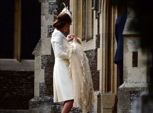 Princess Charlotte with her mother Kate Middleton - christening Sandringham2.jpg